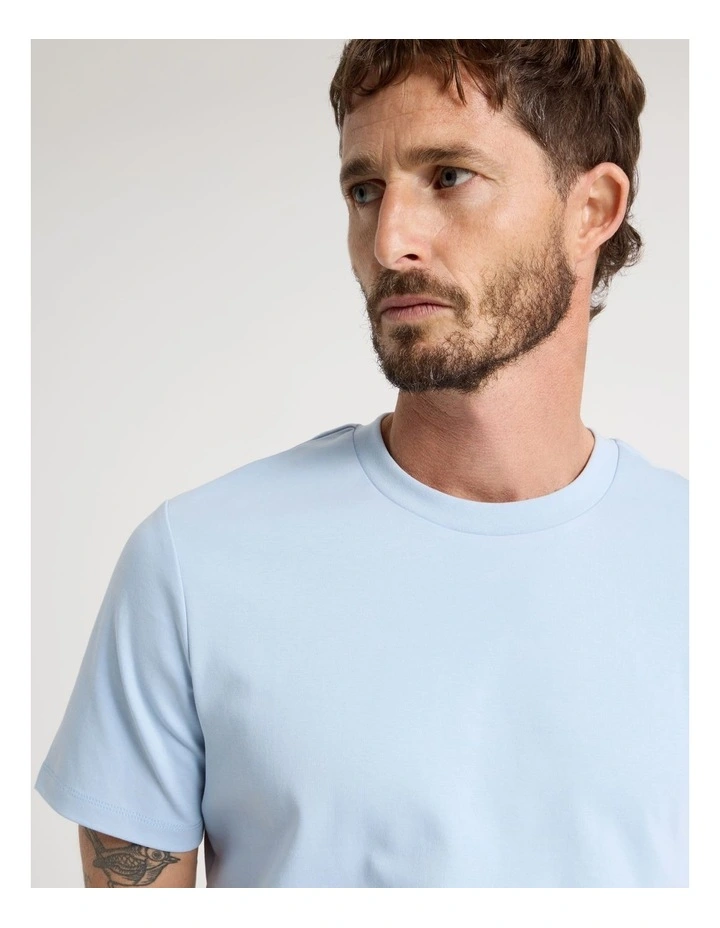 Crew Neck T-Shirt in Light Blue image 7