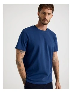 Crew Neck T-Shirt in Cobalt