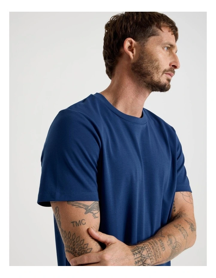 Crew Neck T-Shirt in Cobalt image 2