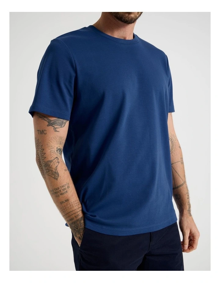Crew Neck T-Shirt in Cobalt image 4