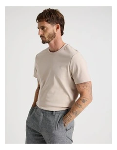 Crew Neck T-Shirt in Ecru