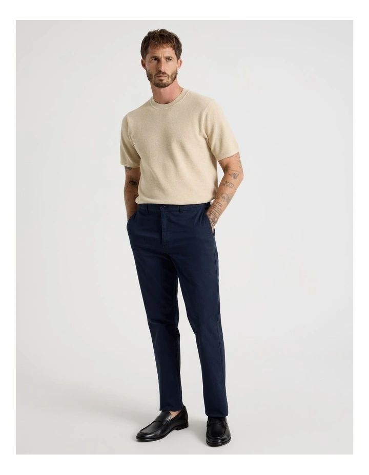 Textured Knit Tee in Stone image 2