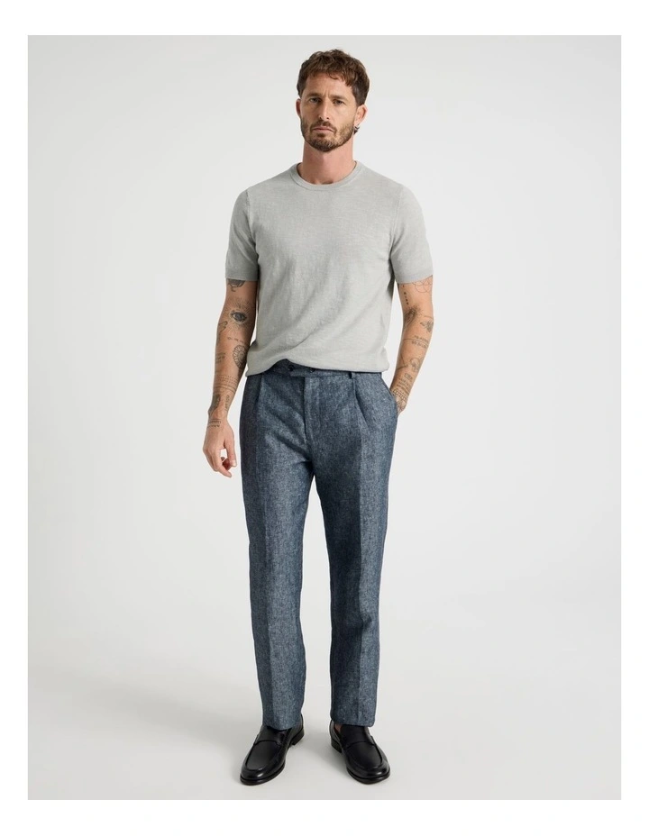 Slub Texture Knit Tee in Grey image 2