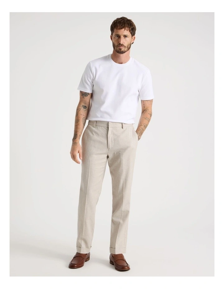 Textured Pique T-Shirt in White image 7