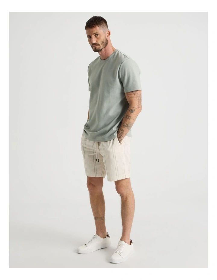 Textured Pique T-Shirt in Seagrass image 2