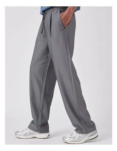 Boxy Suit Pant in Grey Herringbone