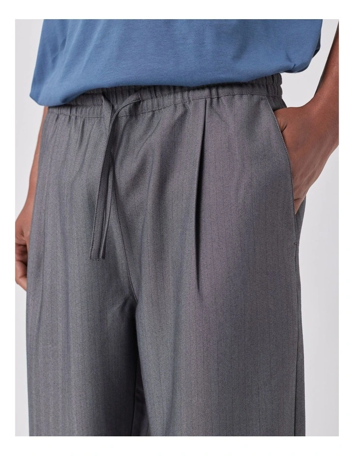 Boxy Suit Pant in Grey Herringbone image 3