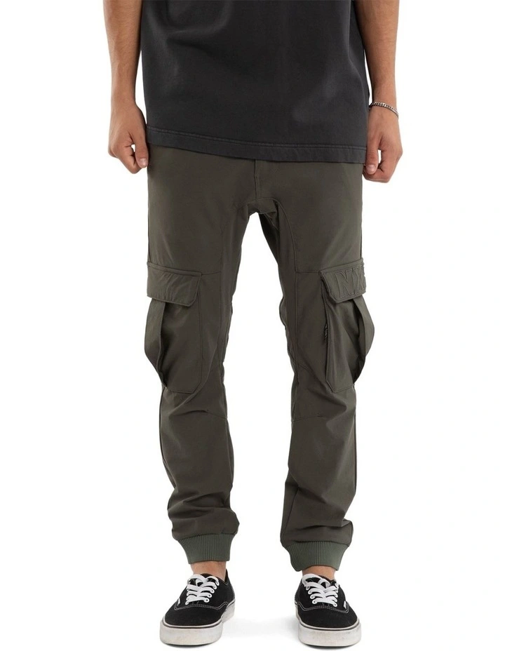 Slim Nylon Cargo Jogger F150 in Dark Olive image 1