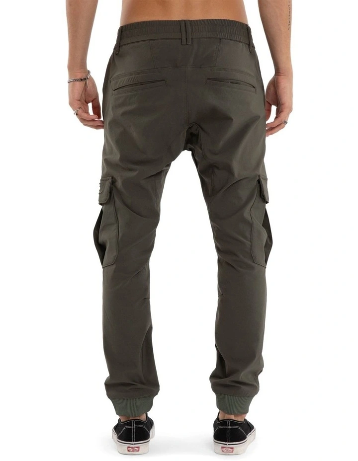 Slim Nylon Cargo Jogger F150 in Dark Olive image 2