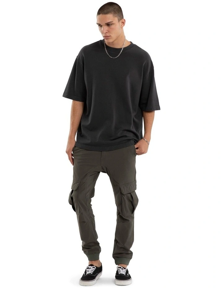 Slim Nylon Cargo Jogger F150 in Dark Olive image 3