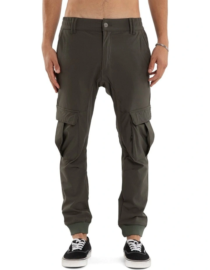 Slim Nylon Cargo Jogger F150 in Dark Olive image 5