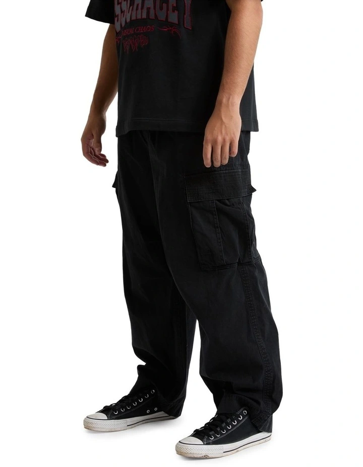 Tank Baggy Cargo Pant in Black image 3