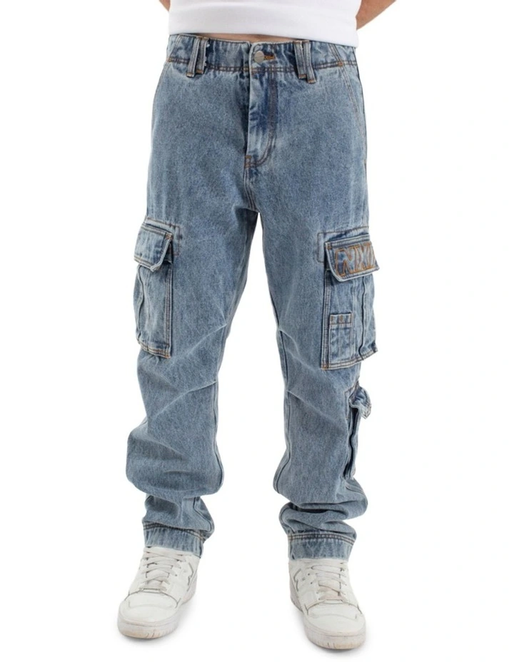 Colby Denim Cargo Pant in Blue image 1