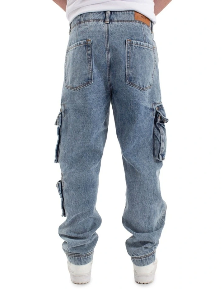 Colby Denim Cargo Pant in Blue image 2