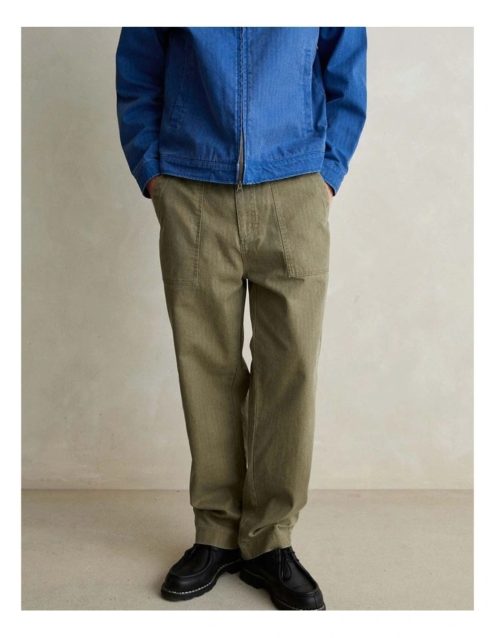Worn Path Herringbone Loose Taper Pant image 3