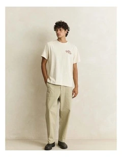 Worn Path Herringbone Loose Taper Pant