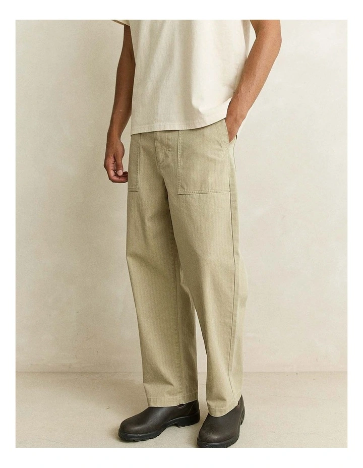 Worn Path Herringbone Loose Taper Pant image 3