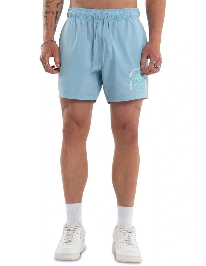 Coral Swim Short 6 Inch in Blue image 1