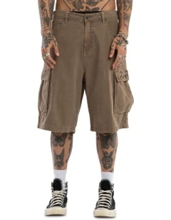 Shuriken K7 Baggy Cargo Short in Brown