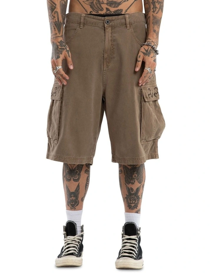 Shuriken K7 Baggy Cargo Short in Brown image 1