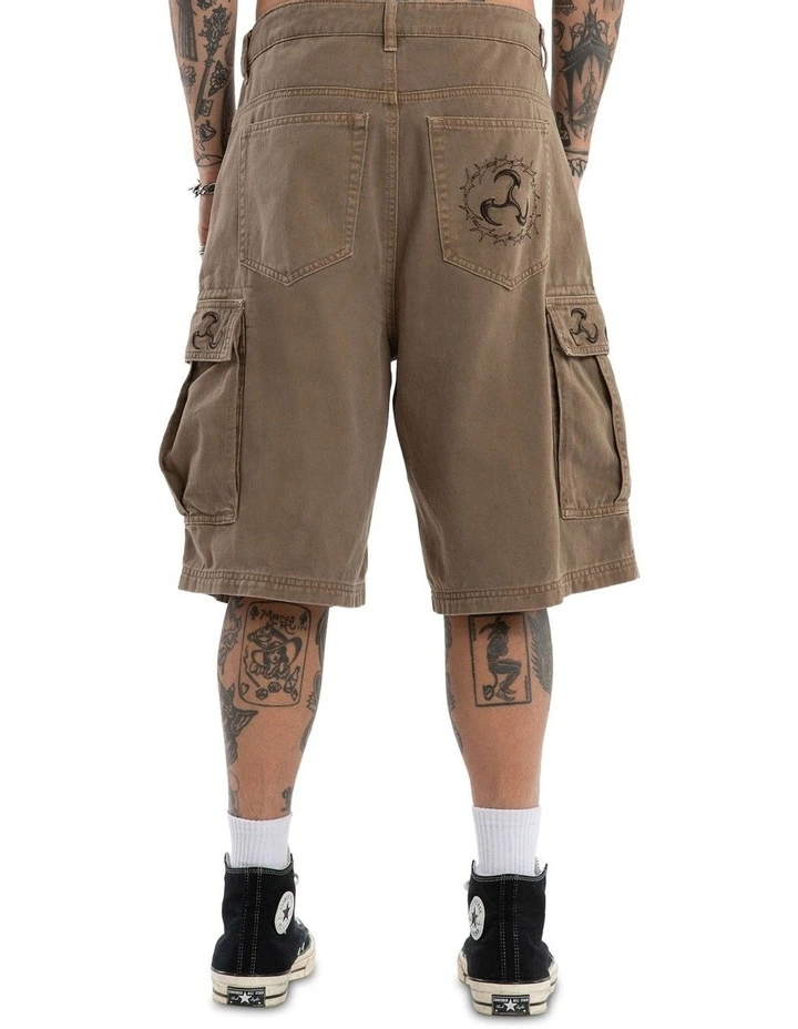 Shuriken K7 Baggy Cargo Short in Brown image 2