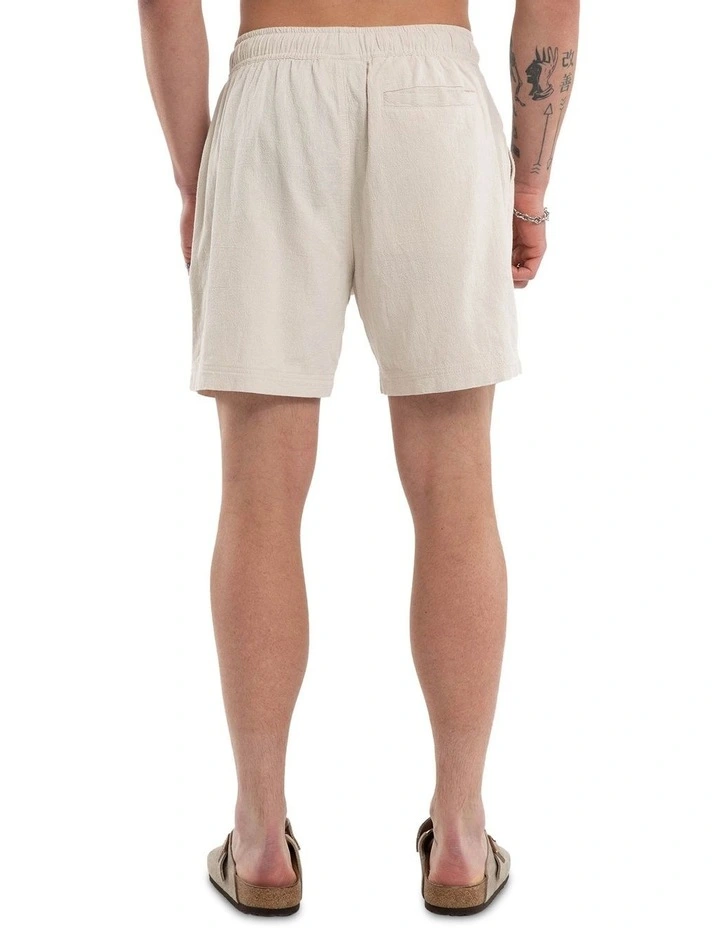 Coastal Linen Short in Cream image 2
