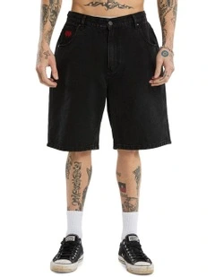 K6 Denim Jort in Black