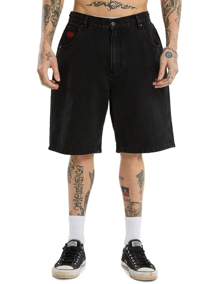 K6 Denim Jort in Black image 1