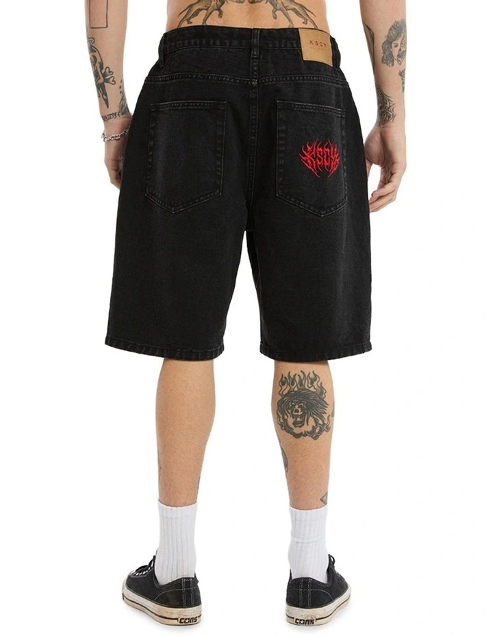 K6 Denim Jort in Black image 2