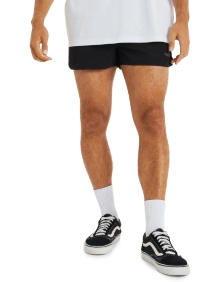 Darkness Elastic Waist Shorts in Black image 4