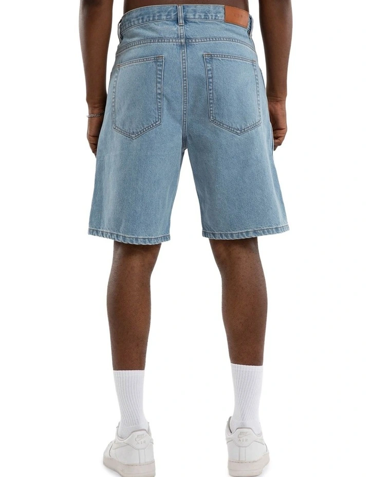 Dillon Denim Jort Shorts in Mid Blue image 2