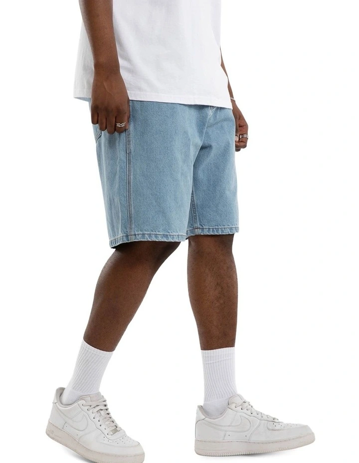 Dillon Denim Jort Shorts in Mid Blue image 5