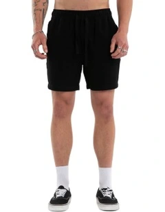 Coastal Linen Shorts in Black
