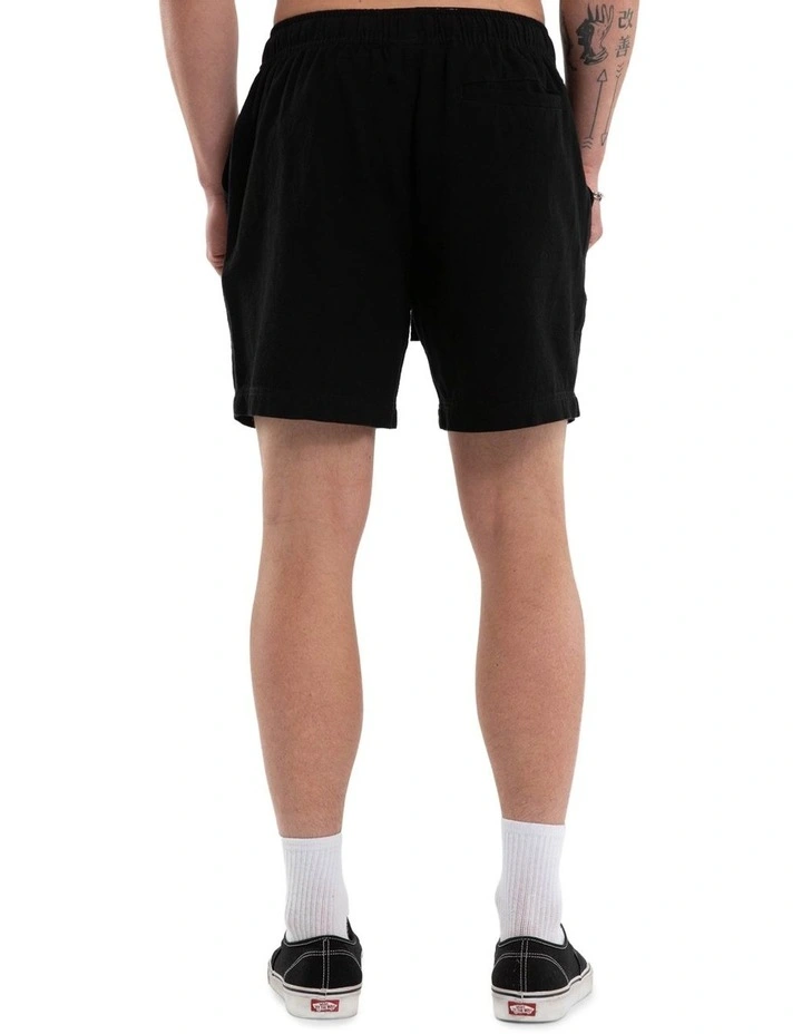 Coastal Linen Shorts in Black image 2