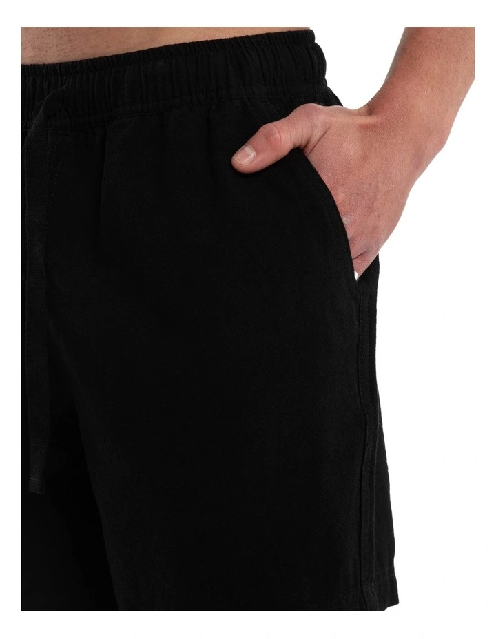 Coastal Linen Shorts in Black image 6