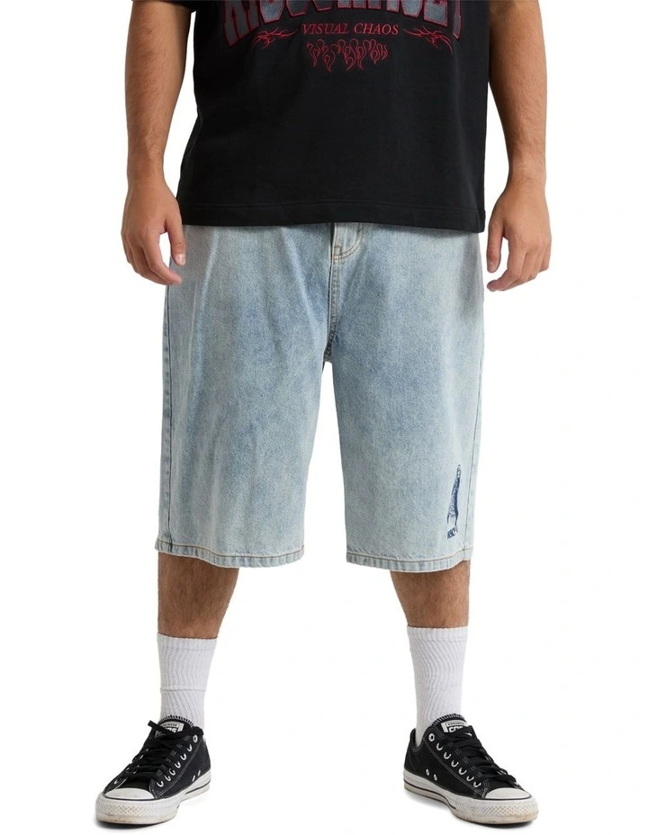 K7 Super Baggy Jorts in Blue image 1