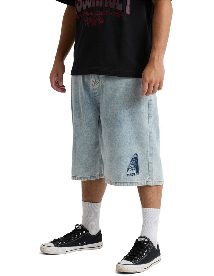 K7 Super Baggy Jorts in Blue image 3