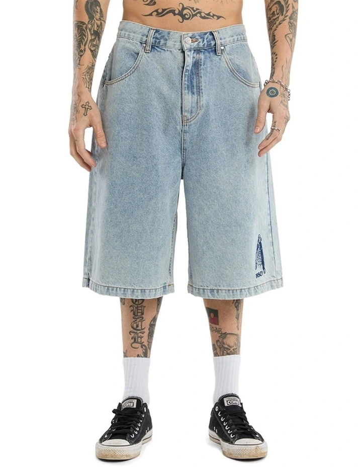 K7 Super Baggy Jorts in Blue image 4