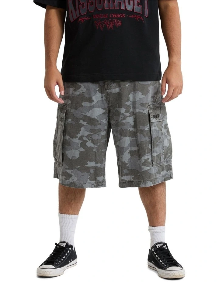K7 Super Baggy Cargo Shorts in Multi image 1