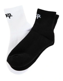 Original Mix Socks 2 Pack in Black/White
