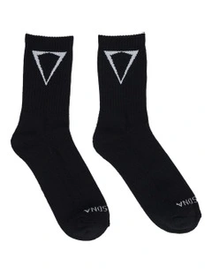 Training Mix Socks 2 Pack in Jet Black