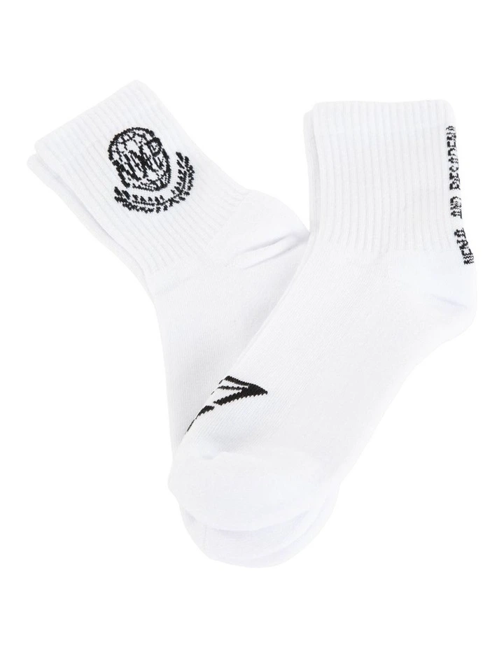 Global Mix Socks 2 Pack in Optical White image 1