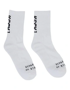 Raid Mid Socks 2 Pack in White