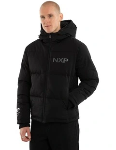 Onus Hoodied Puffer in Black