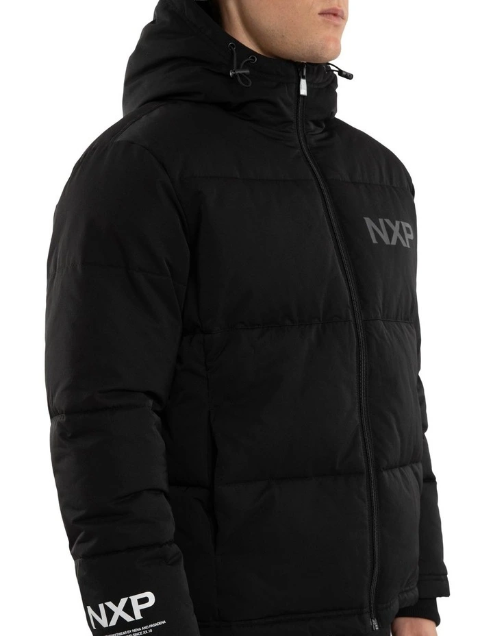 Onus Hoodied Puffer in Black image 2