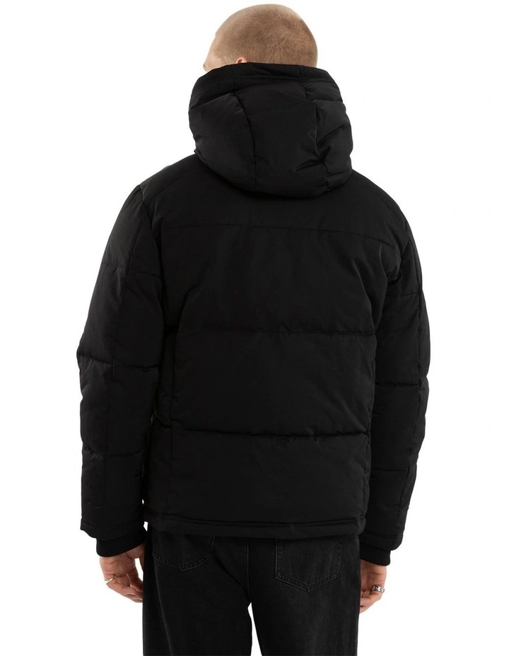 Onus Hoodied Puffer in Black image 3