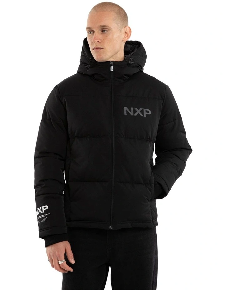 Onus Hoodied Puffer in Black image 4