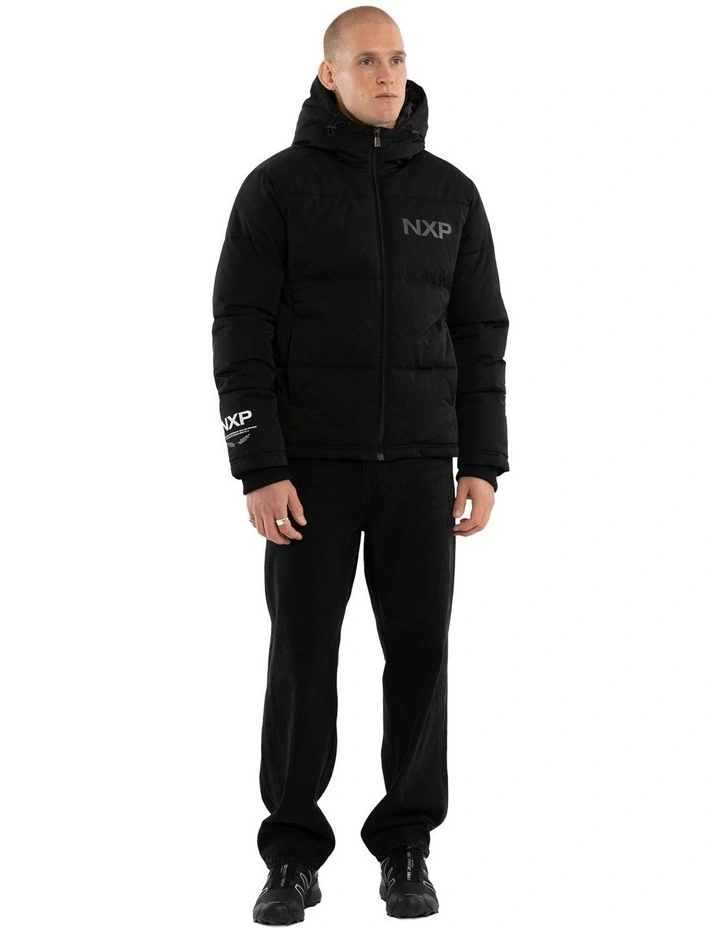 Onus Hoodied Puffer in Black image 6
