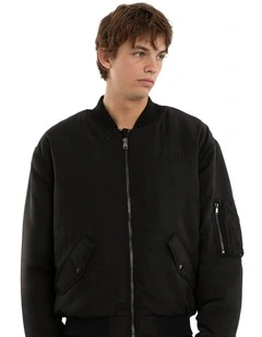 Realm Bomber Jacket in Black