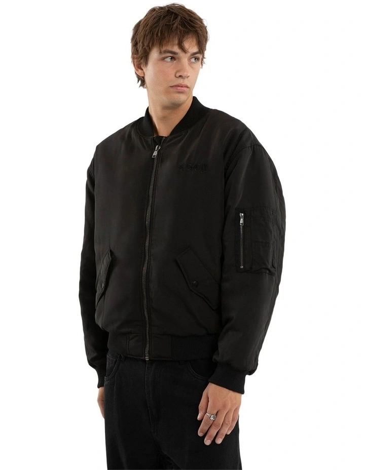 Realm Bomber Jacket in Black image 3